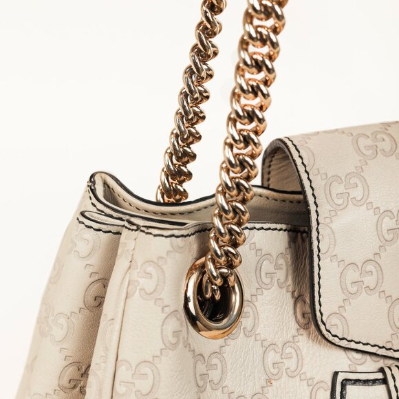 Gucci Medium Emily Off-White Guccissima Leather Shoulder Bag - Picture 8 of 13